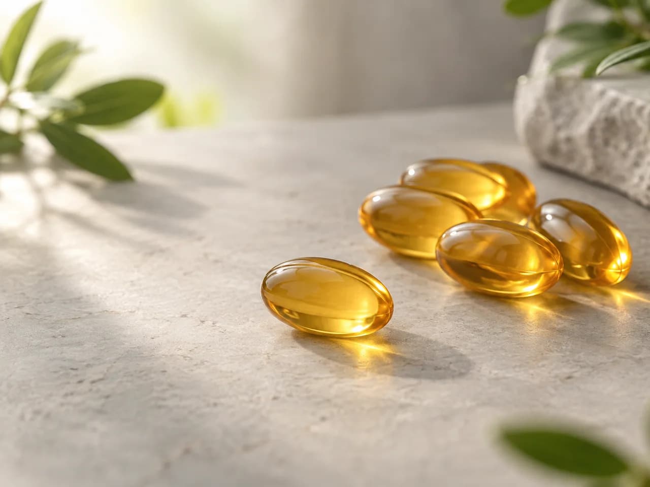 Close-up photo of softgels